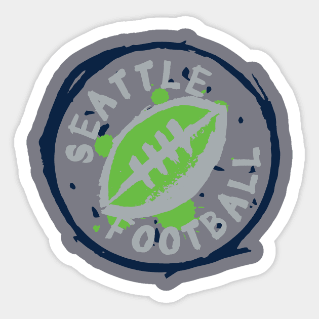 Seattle Football 02 Sticker by Very Simple Graph